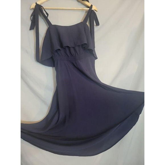 McGuire Empire Style Black Midi Halter Dress w/Ties Hi Lo Hem Size M - Picture 5 of 7